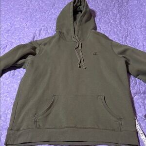 Champion Men's Green Pullover Hoodie